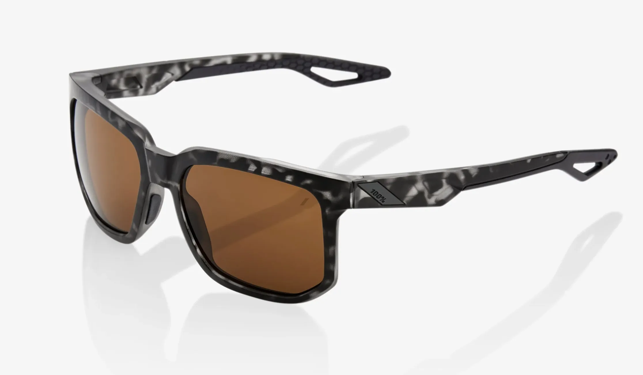 100% Sunglasses - Centric - Matte Black Havana - Bronze Lens