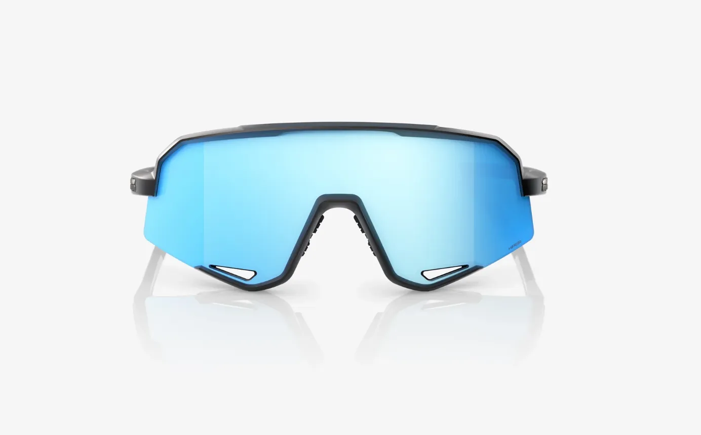 100% Sunglasses - Slendale - Matte Black HiPER Blue Multilayer Mirror Lens