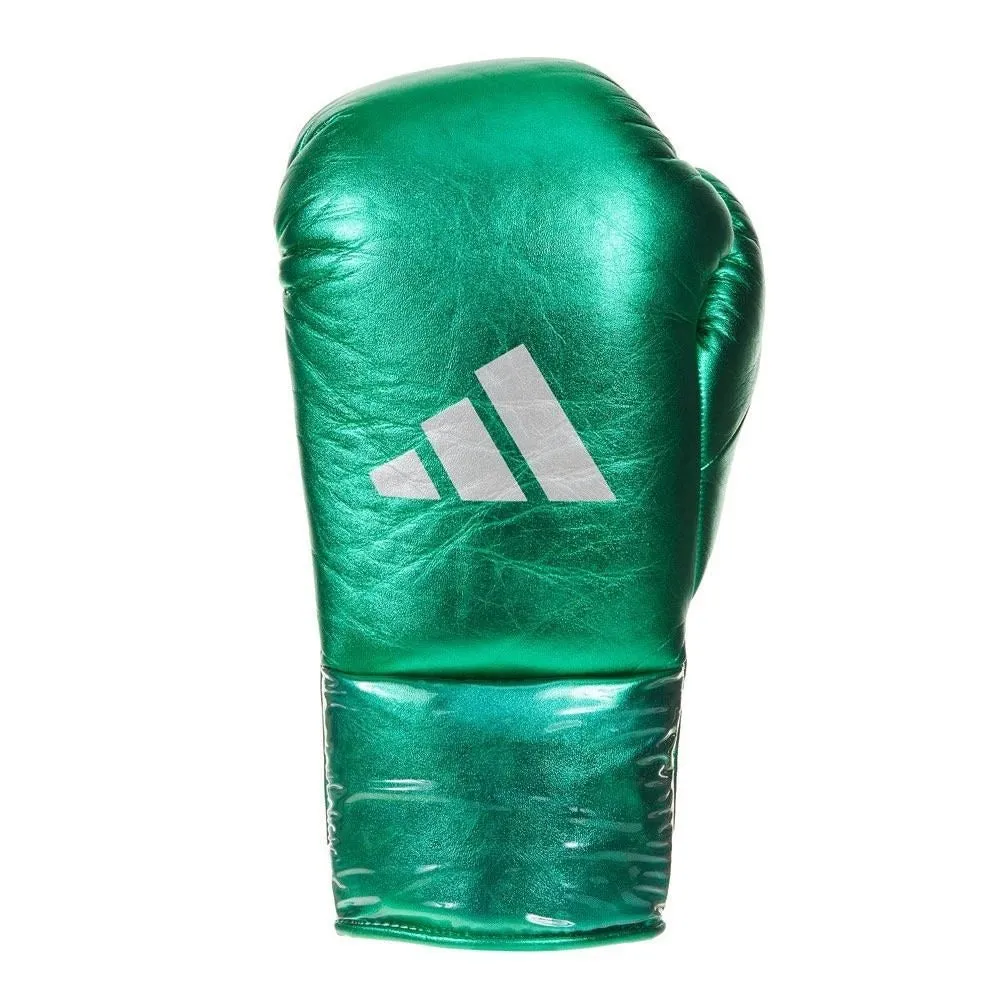 adidas AdiStar 3.0 Leather Pro Boxing Gloves BBBC Approved Metallic