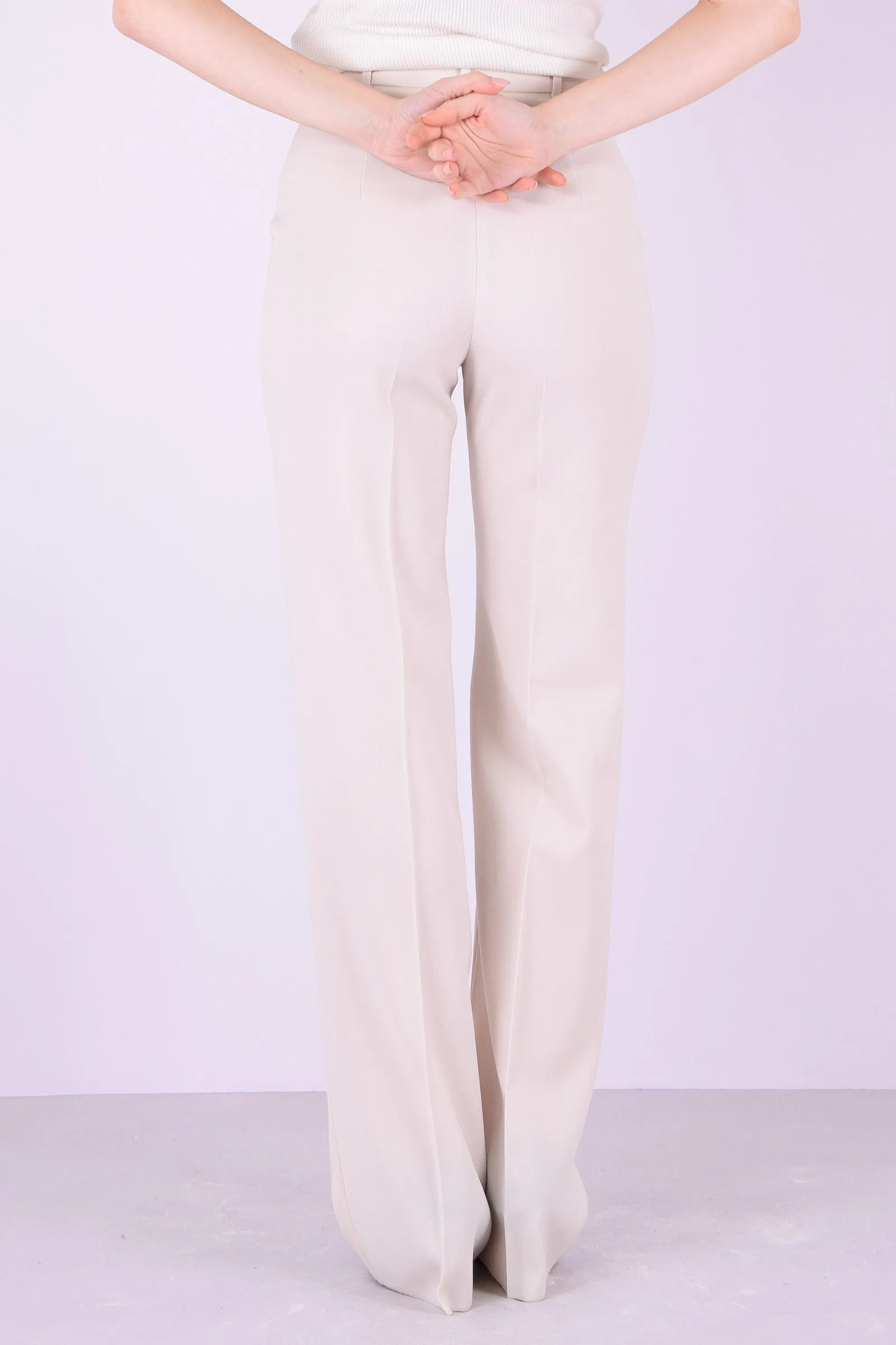 Agami Pantalone Crepe Satin Burro