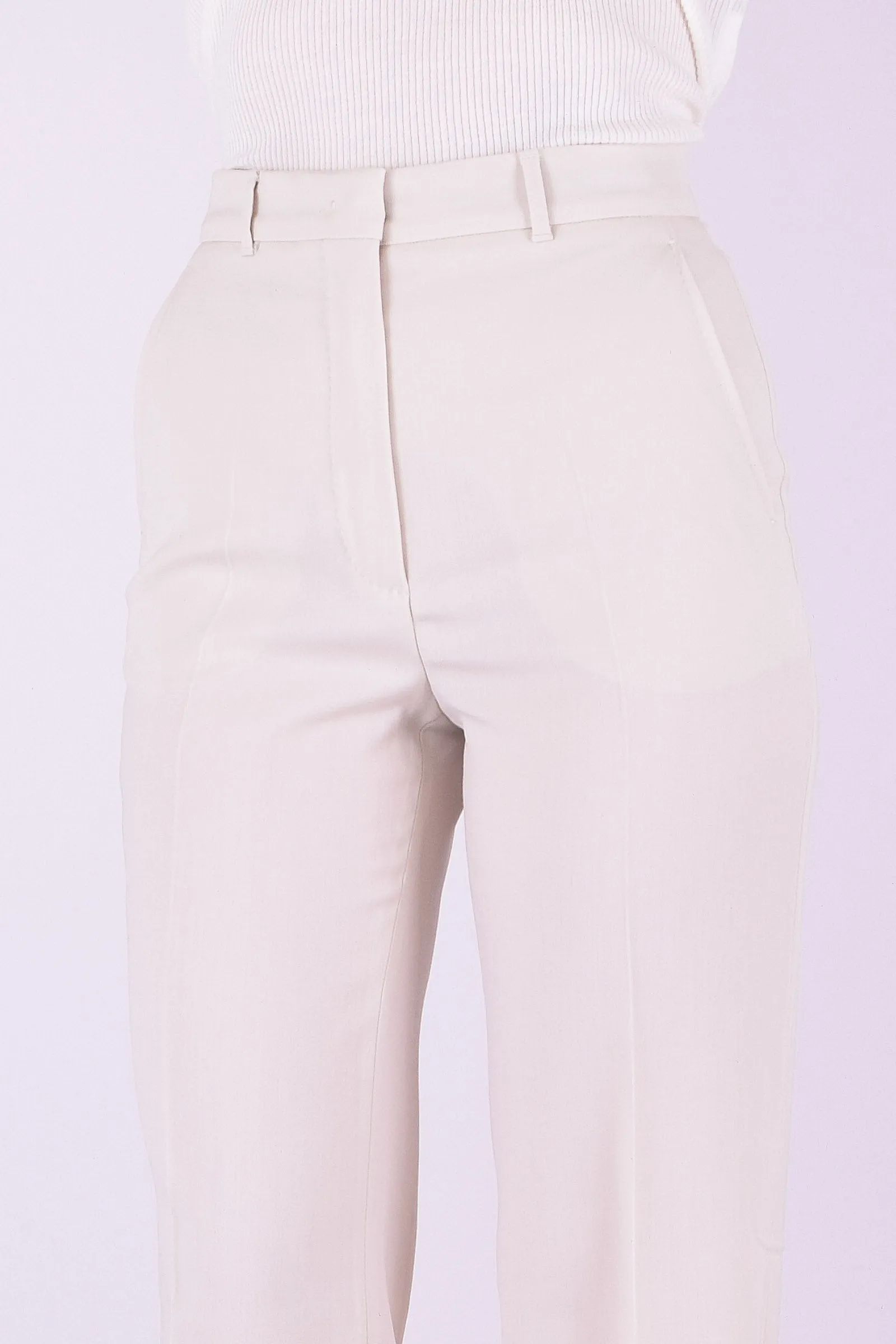 Agami Pantalone Crepe Satin Burro