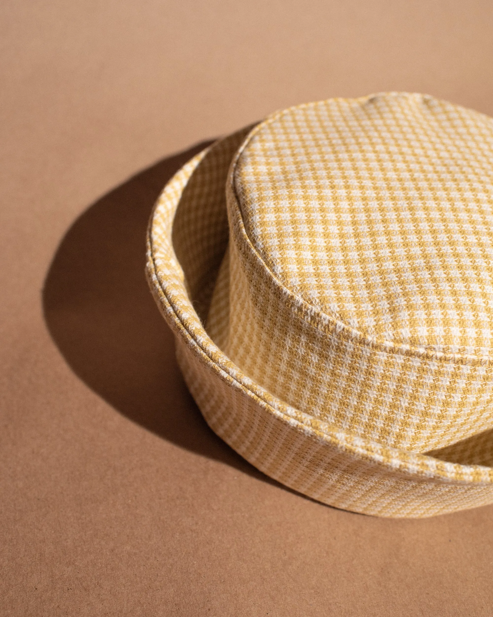 Agnes Hat in Gingham Sand