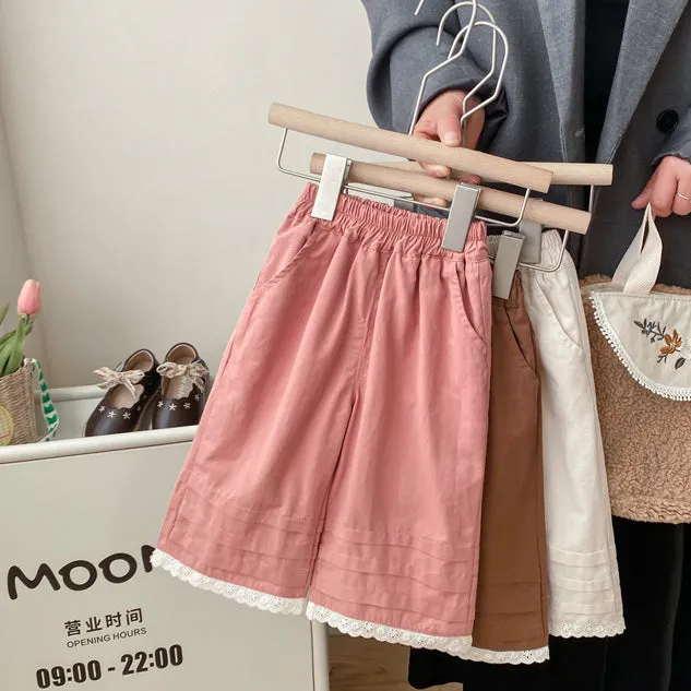 Baby Kid Girls Solid Color Pants Wholesale 240301139