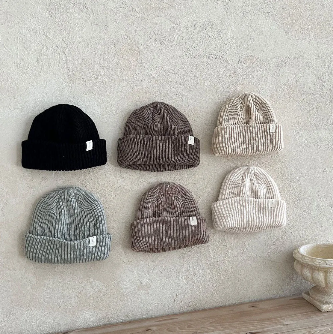 Baby Lala W24 Ribbed Knit Beanie (0-5y) - 6 Colors