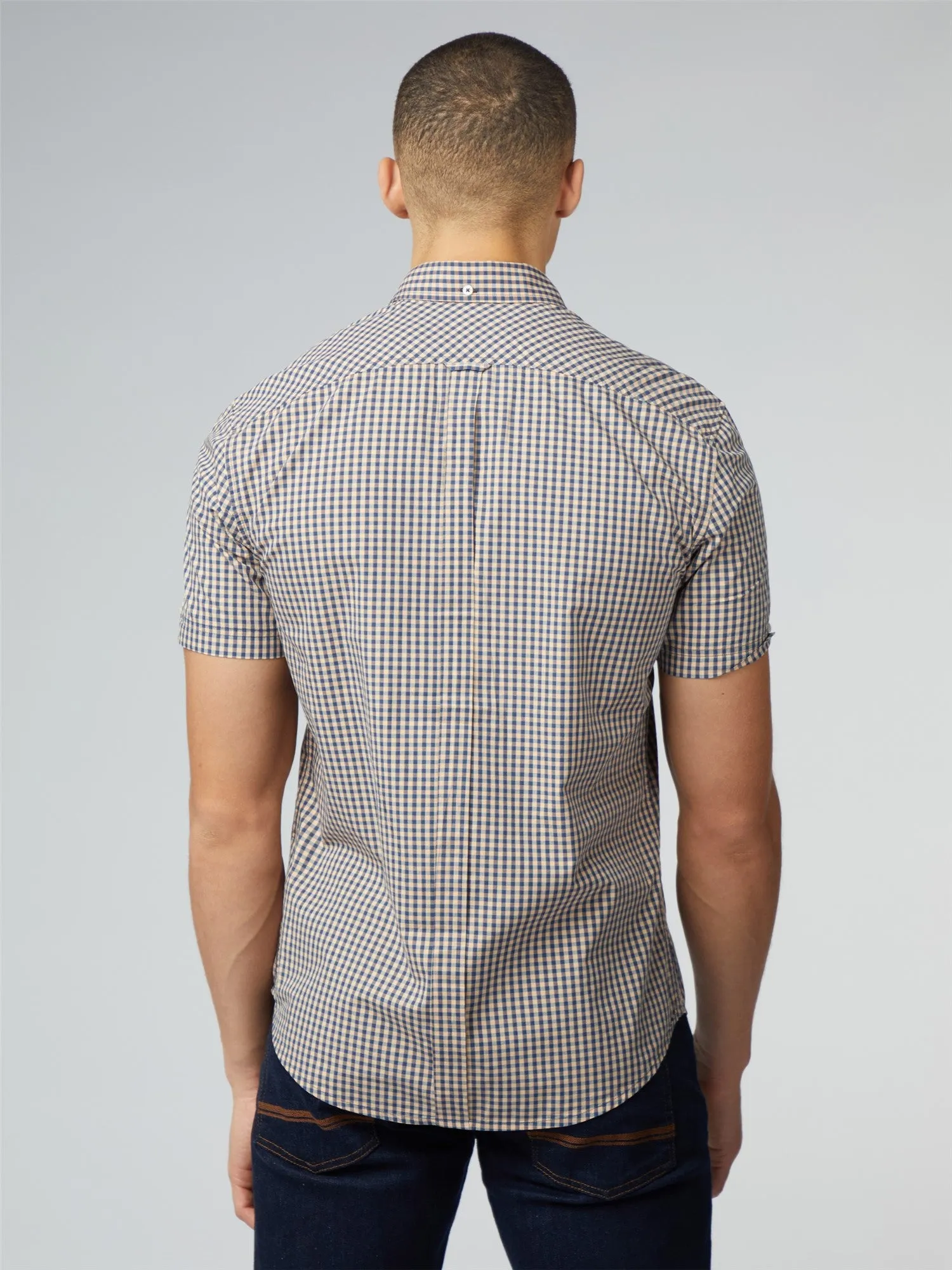 Ben Sherman Mens Signature Gingham Shirt - Short Sleeved