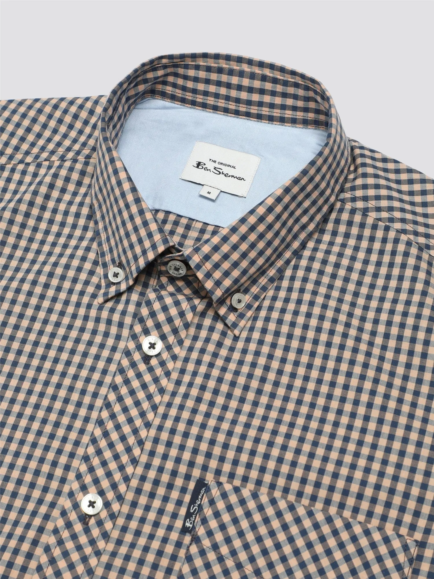 Ben Sherman Mens Signature Gingham Shirt - Short Sleeved