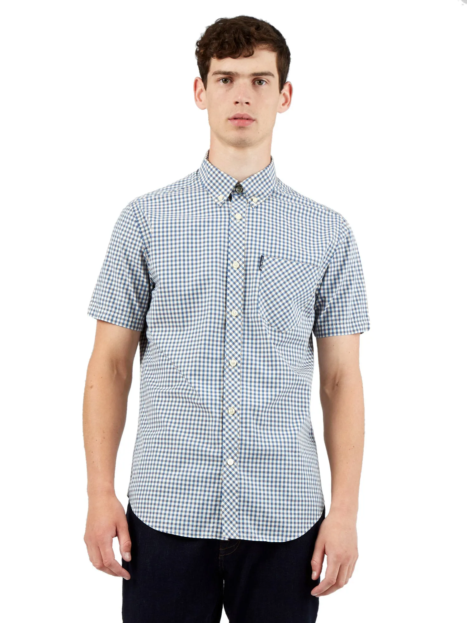 Ben Sherman Mens Signature Gingham Shirt - Short Sleeved