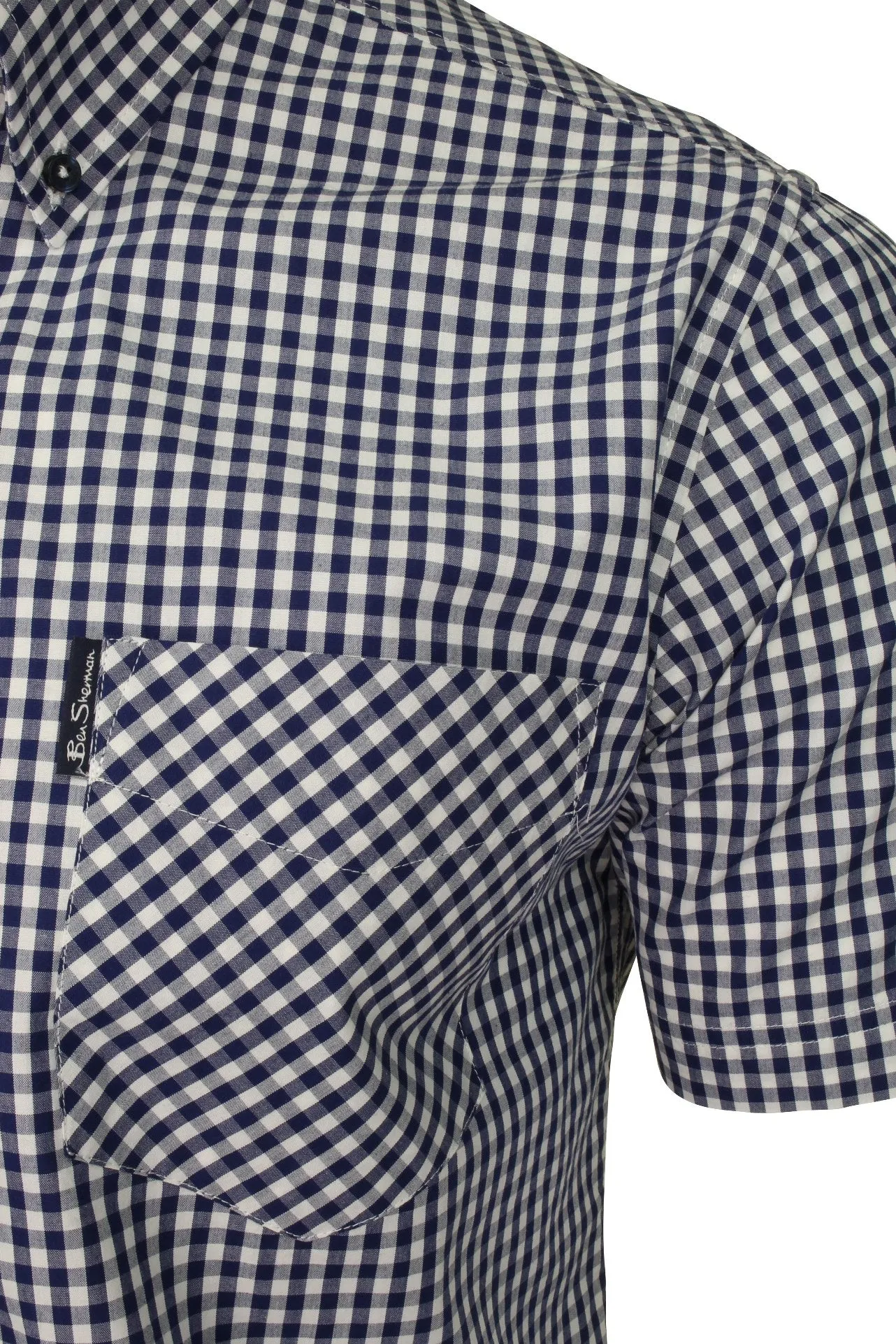 Ben Sherman Mens Signature Gingham Shirt - Short Sleeved