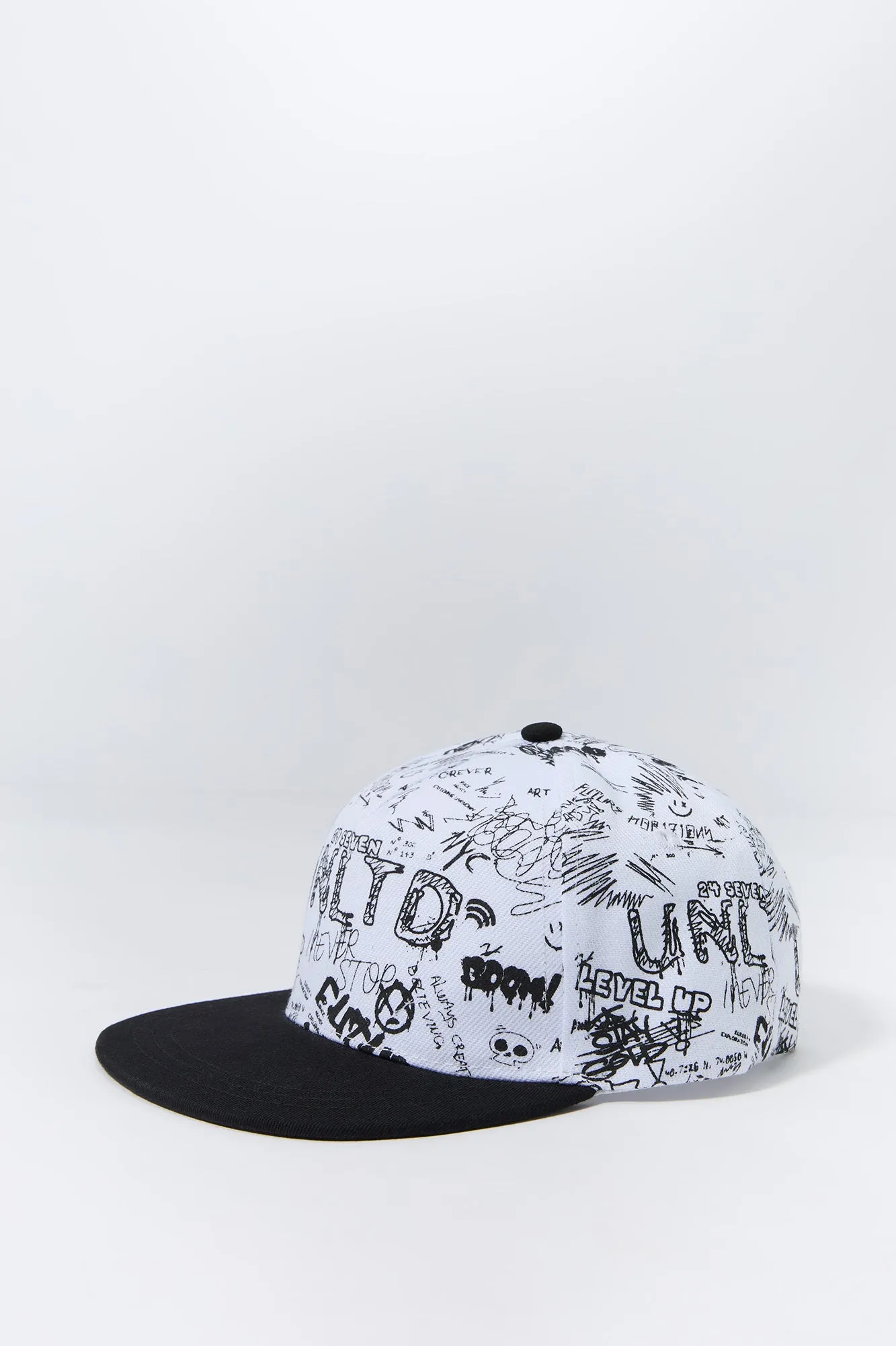 Boys Doodle Print Snapback Hat