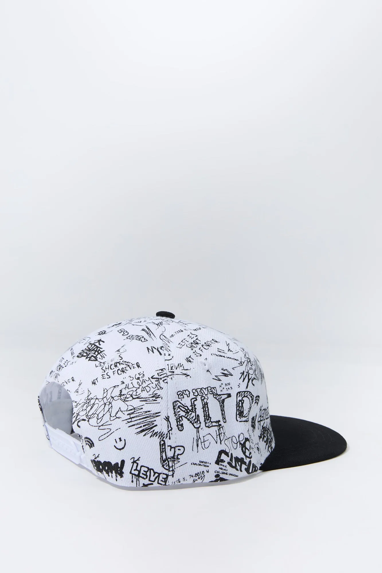 Boys Doodle Print Snapback Hat