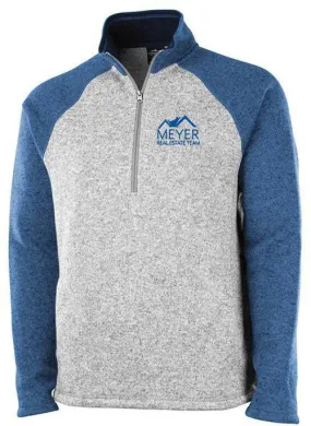 Charles River Quarter Zip Color Blocked Heathered Fleece