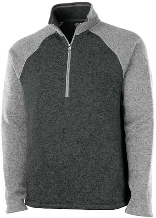 Charles River Quarter Zip Color Blocked Heathered Fleece