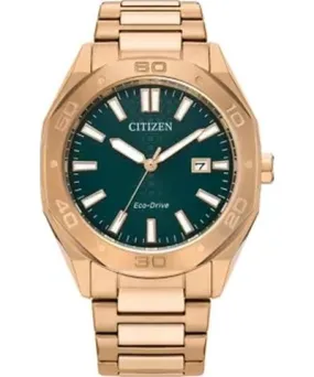 Citizen Men's Sport Casual Rose Gold Tone Stainless Steel Bracelet Watch