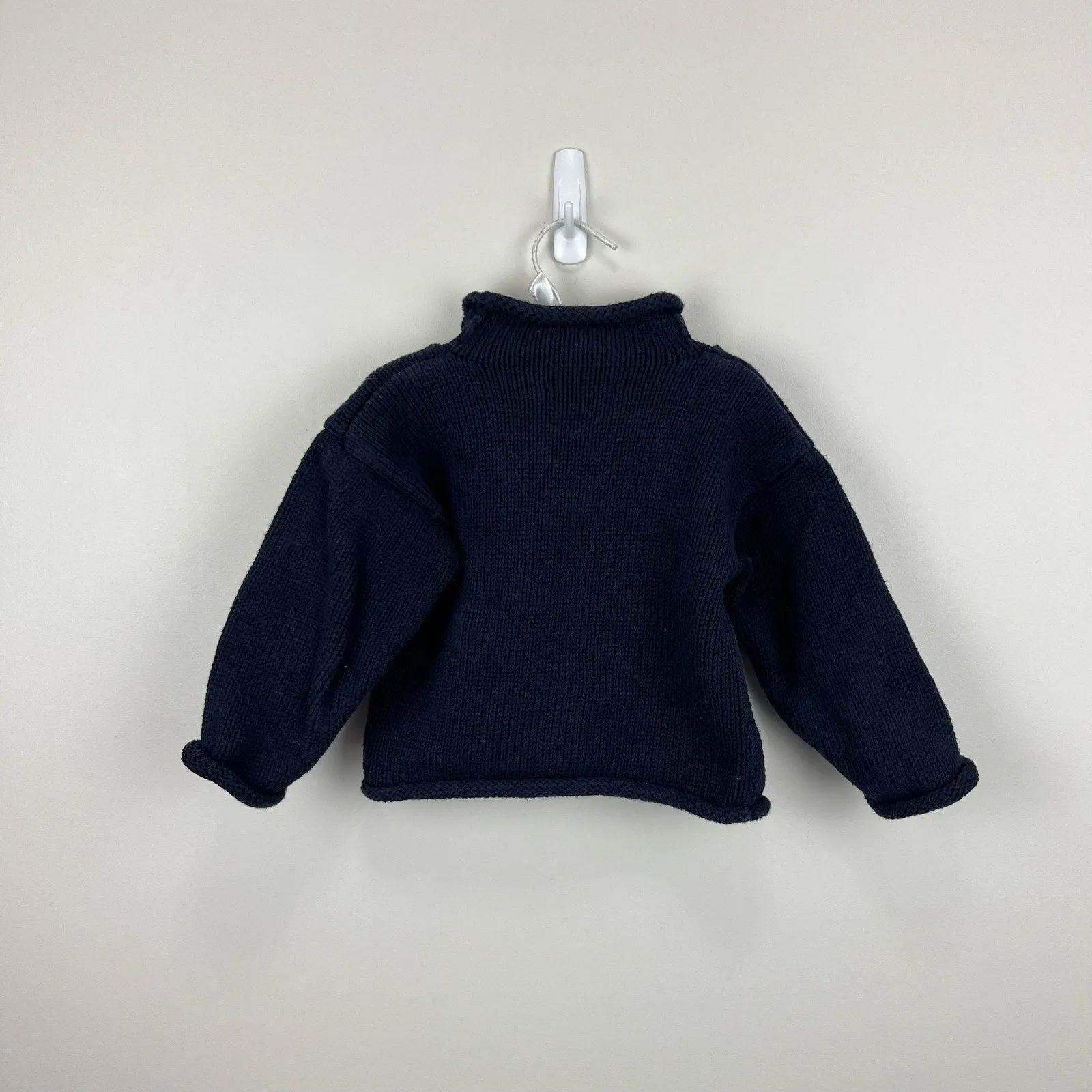 Claver Navy Christmas Tree Roll Neck Sweater 24 Months