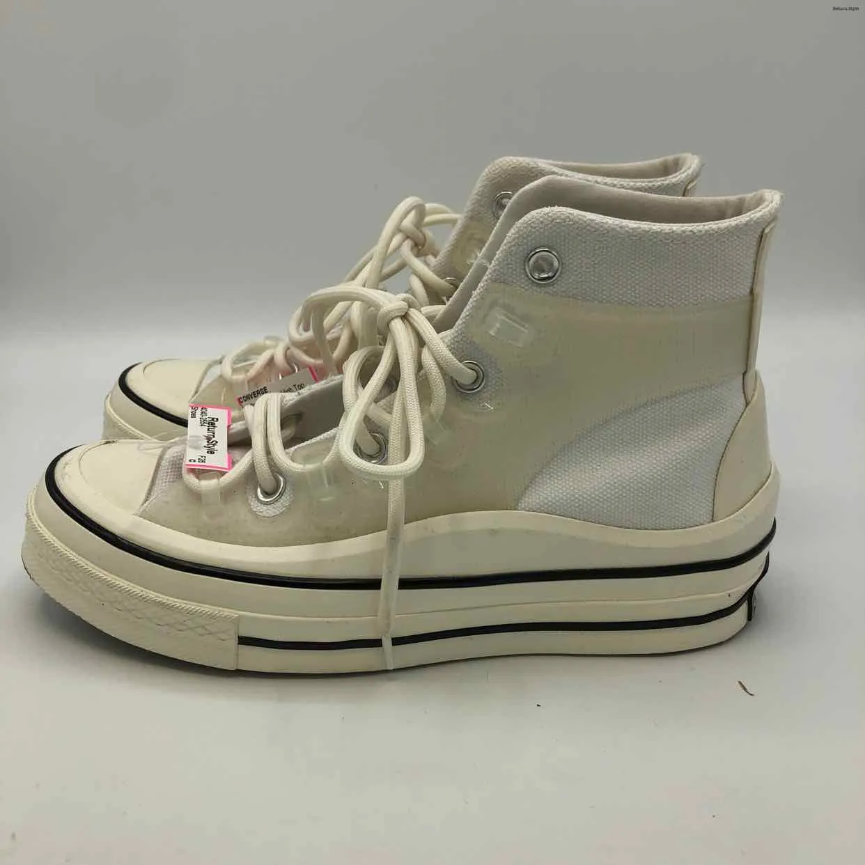 CONVERSE White Canvas High Top Shoe Size 7 Shoes