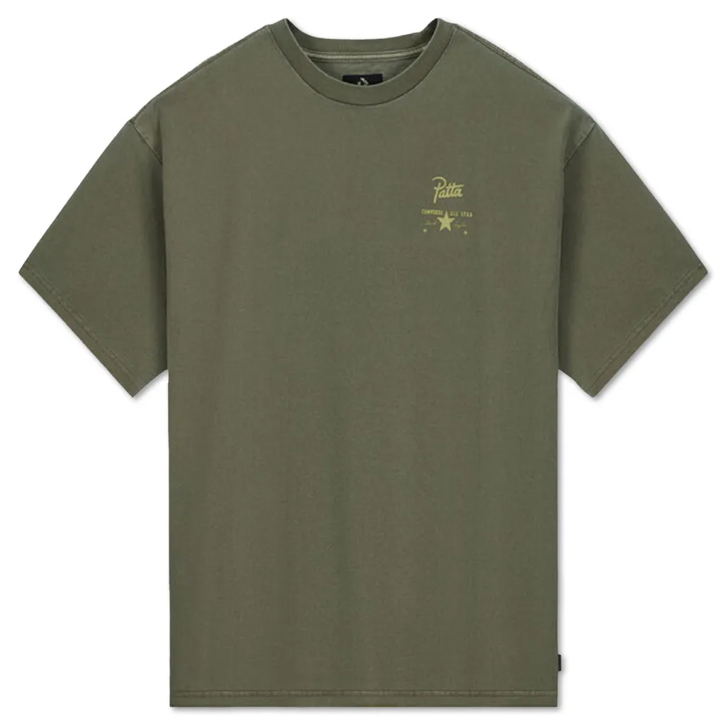 Converse x Patta Four-Leaf Clover Short Sleeve T-Shirt  - Burnt Olive