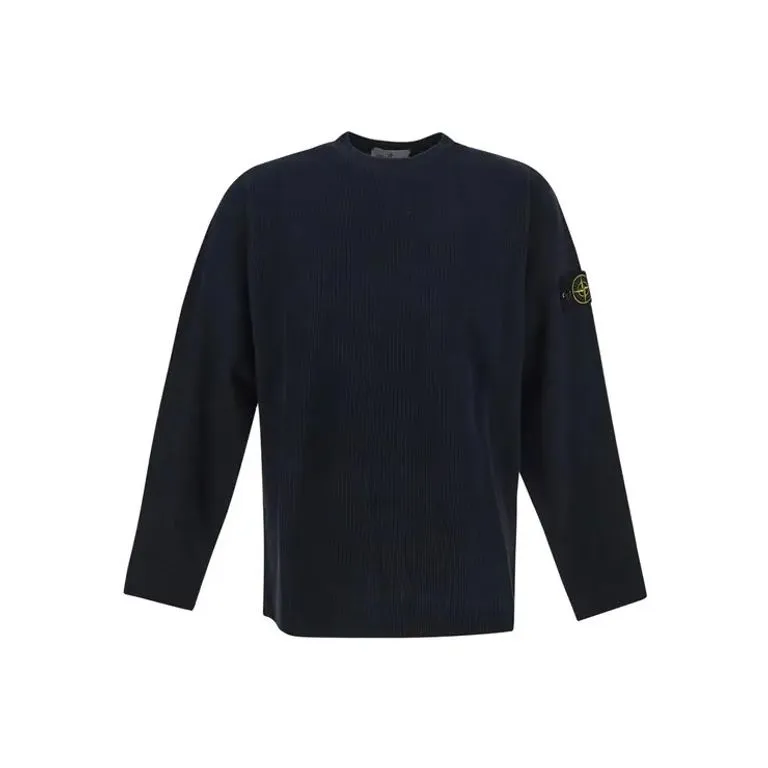 CREWNECK SWEATER RIBBED COTTON