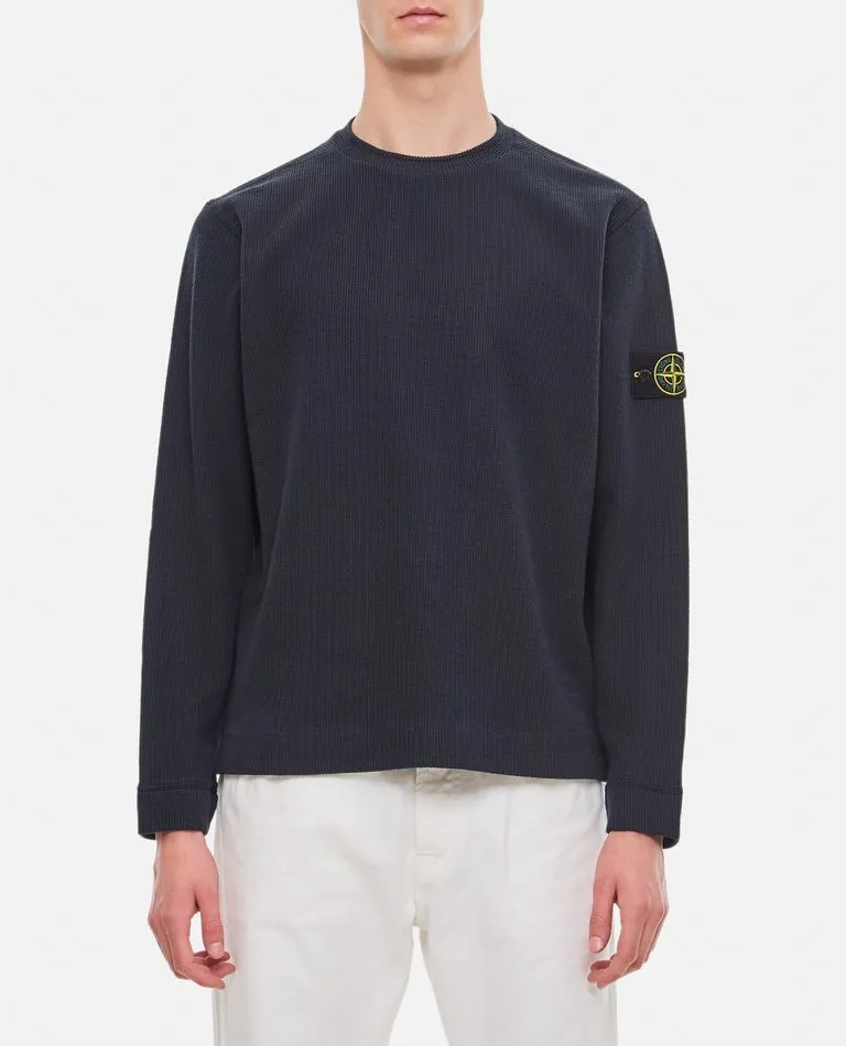 CREWNECK SWEATER RIBBED COTTON