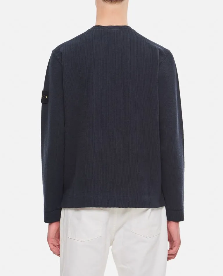 CREWNECK SWEATER RIBBED COTTON