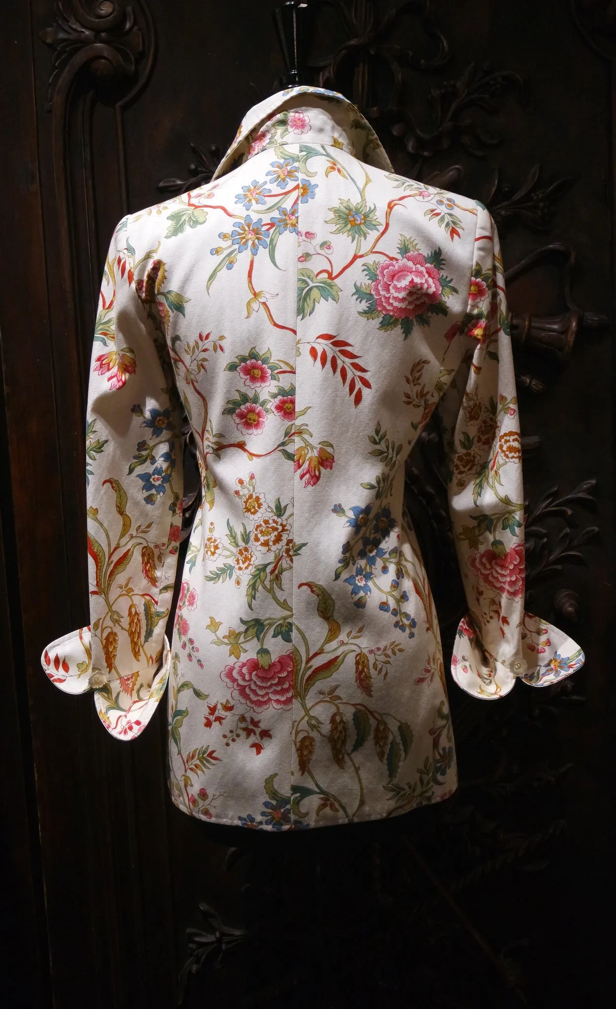 Custom Quadrille Silk English Jacket - Floral