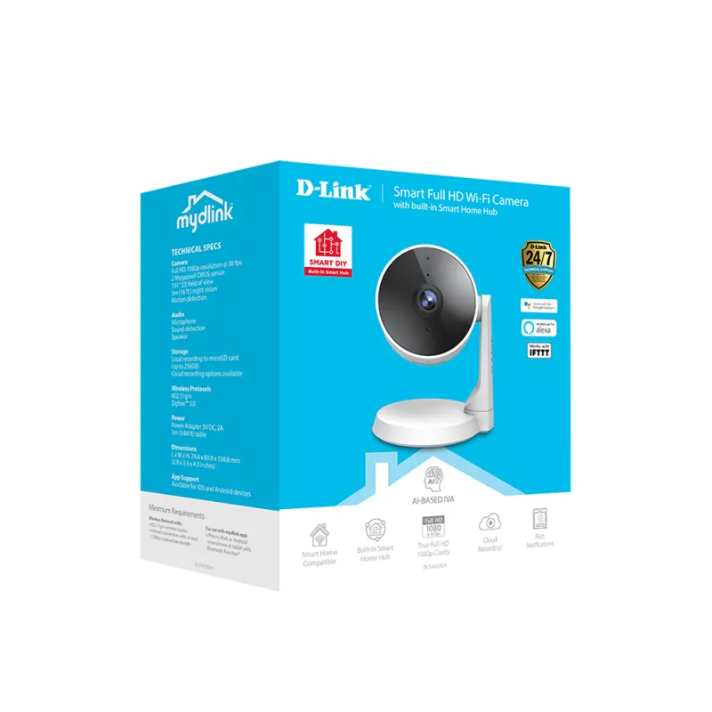 D-Link DCS-8330LH Smart Full HD WiFi Camera + built-in Smart Home Hub