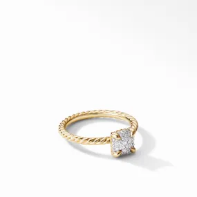 David Yurman Chatelaine Ring in 18K Yellow Gold with Full Pave Diamonds