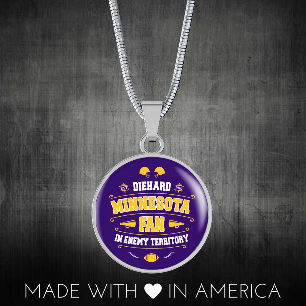 Diehard Minnesota Fan Sports IET Pendant Necklace