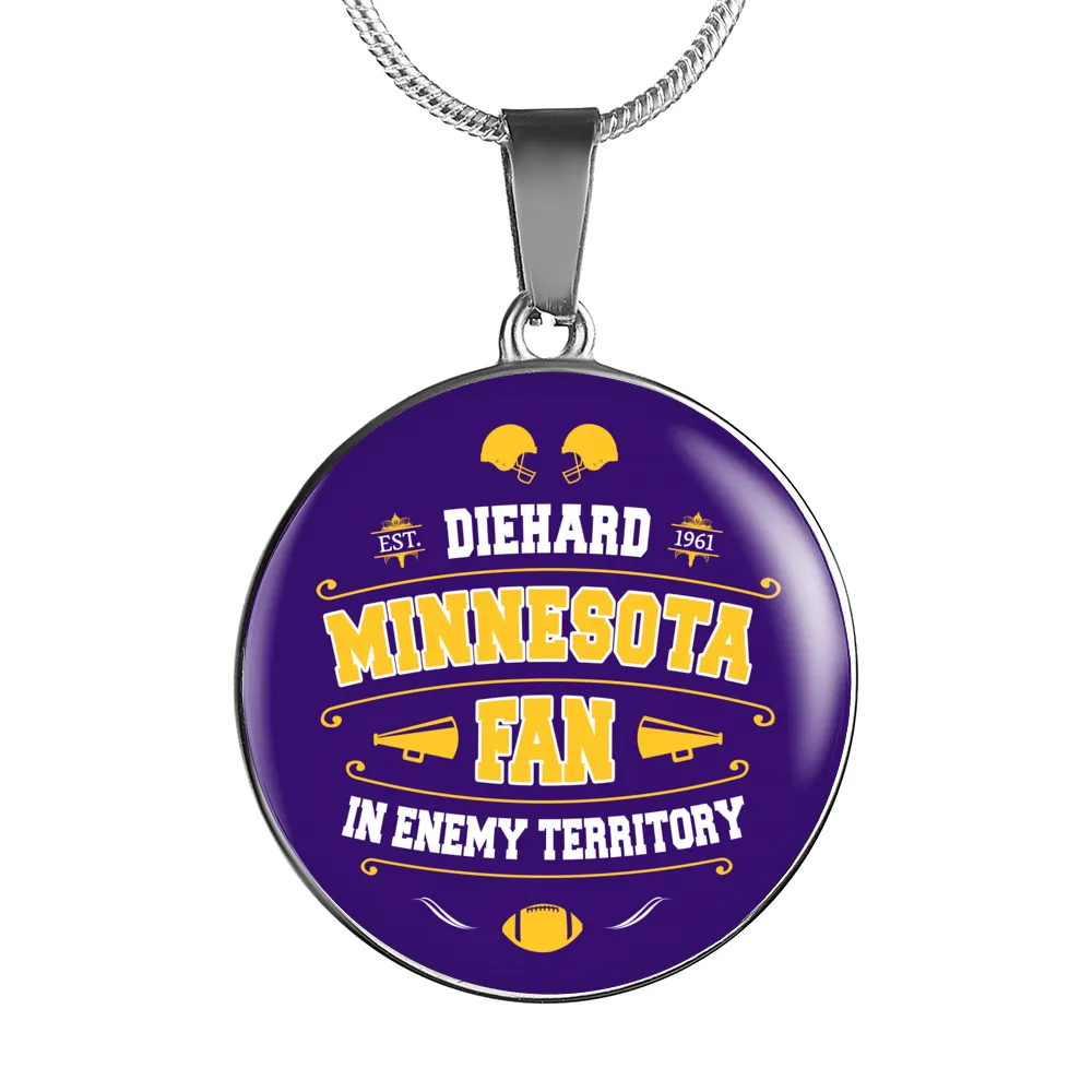 Diehard Minnesota Fan Sports IET Pendant Necklace