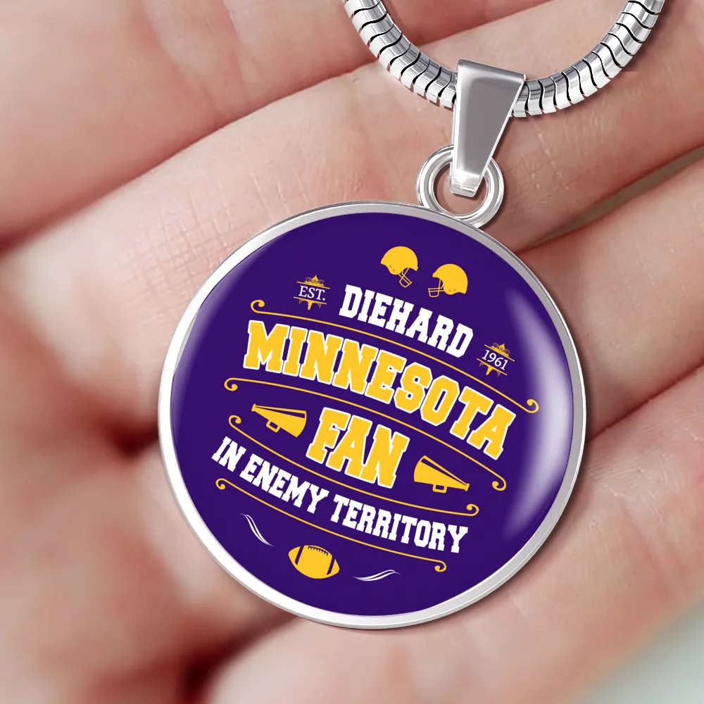 Diehard Minnesota Fan Sports IET Pendant Necklace