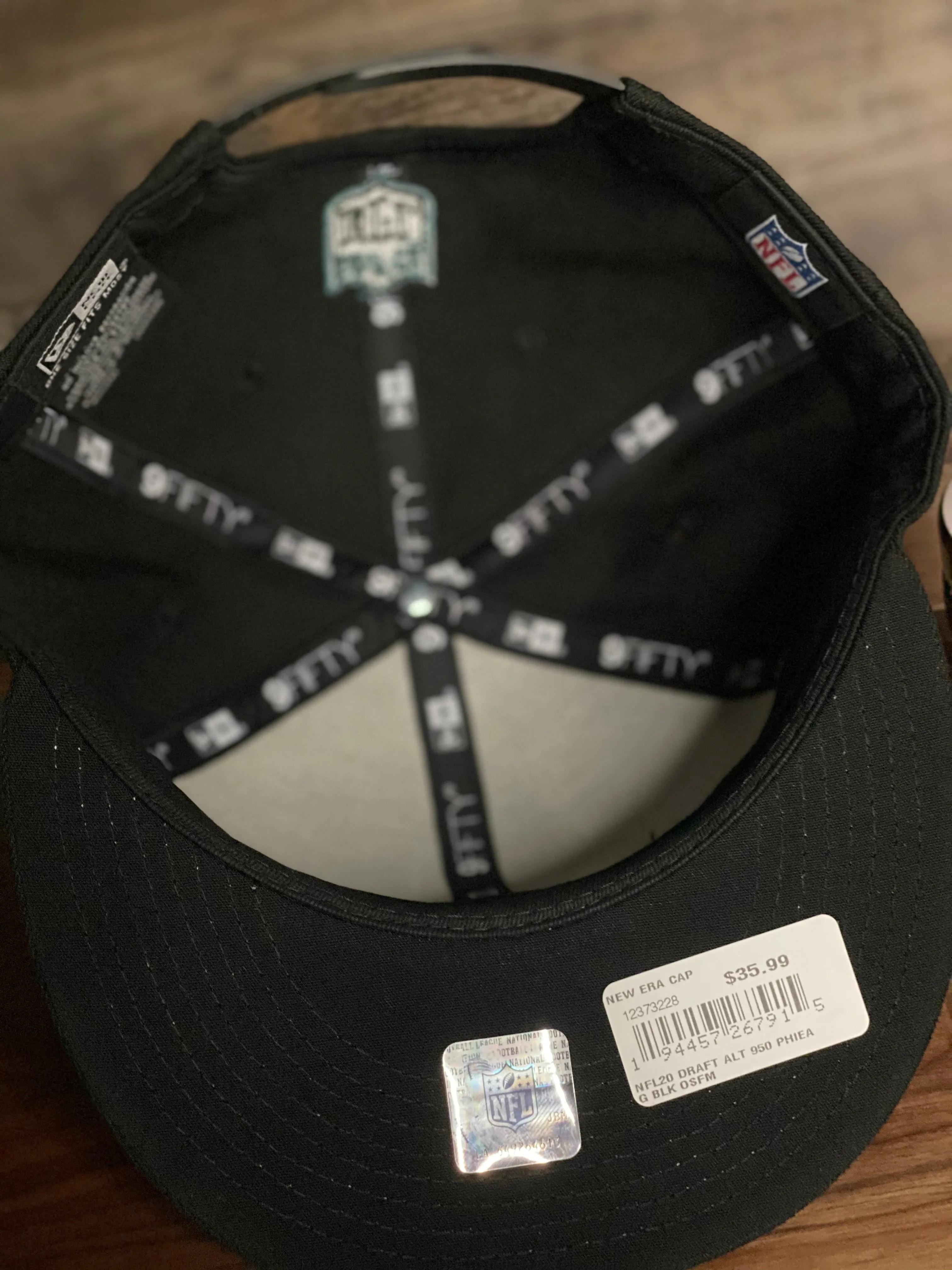 EAGLES  SNAP BACK HAT | 2020 DRAFT HAT | PHILLY EAGLES BLACK 9FIFTY SNAPBACK ALTERNATE DRAFT HAT