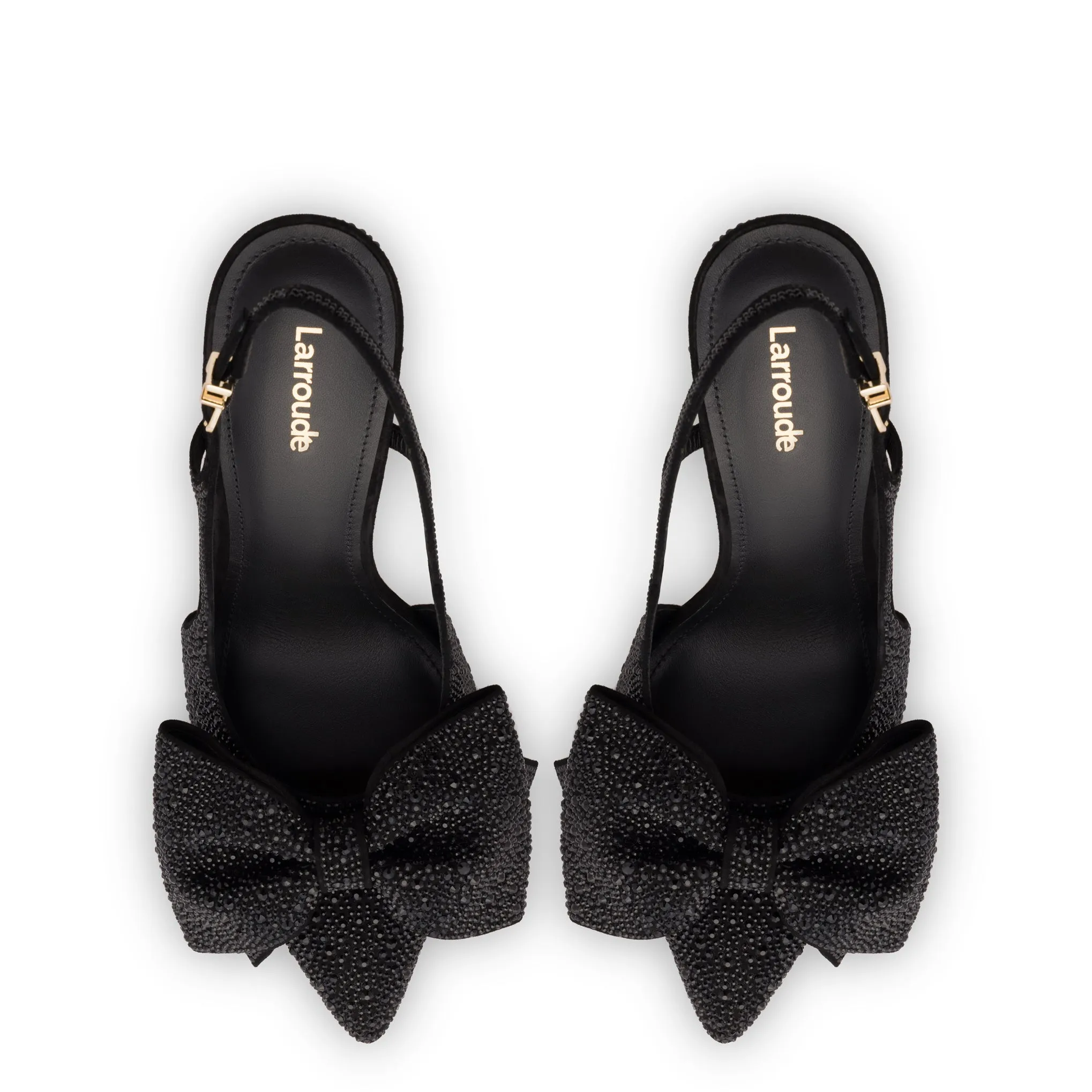 Elle Crystal Pump In Black Suede