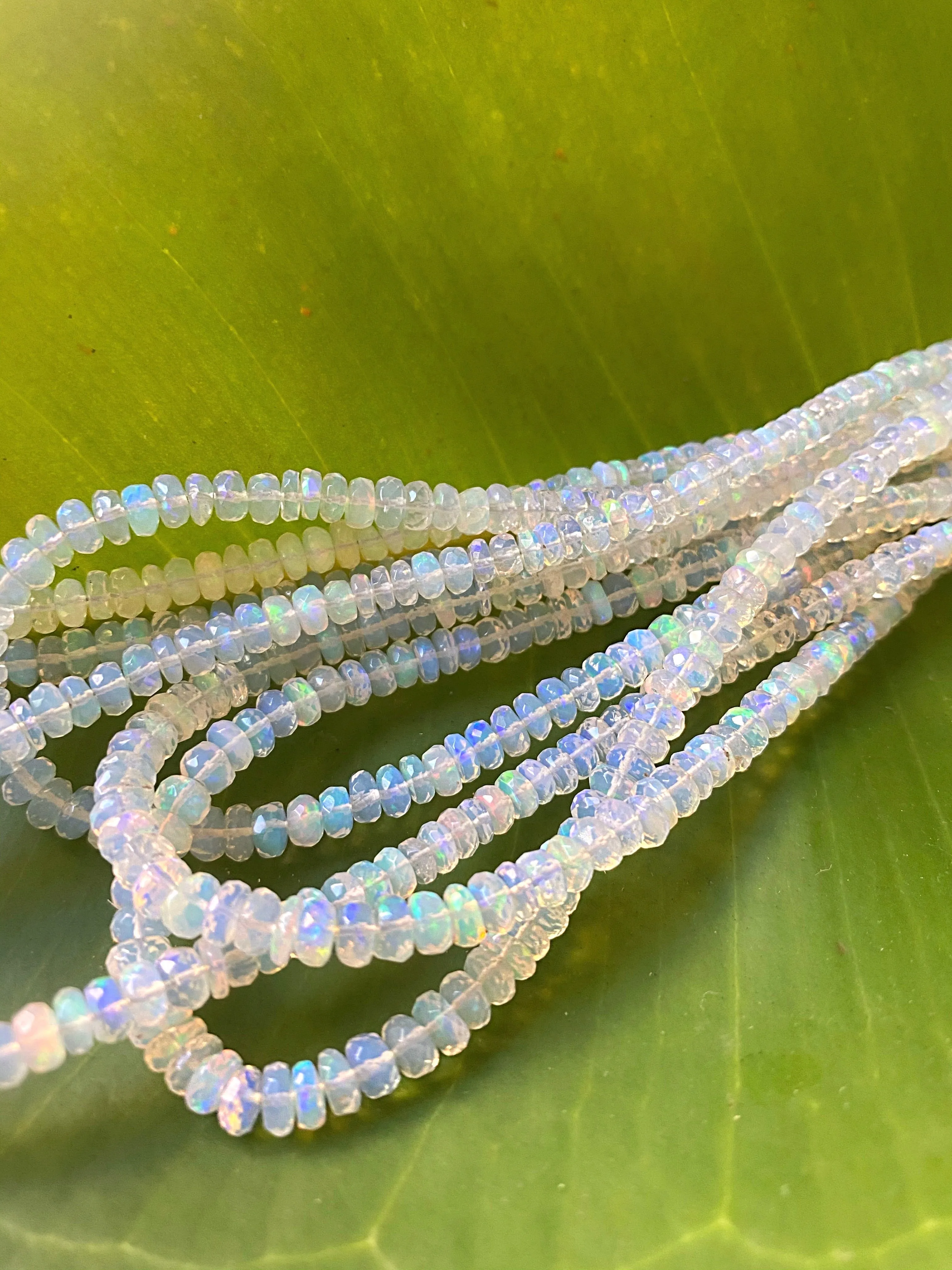 Ethiopian White Opal - Smaller Graduated 3-4mm Full Strands