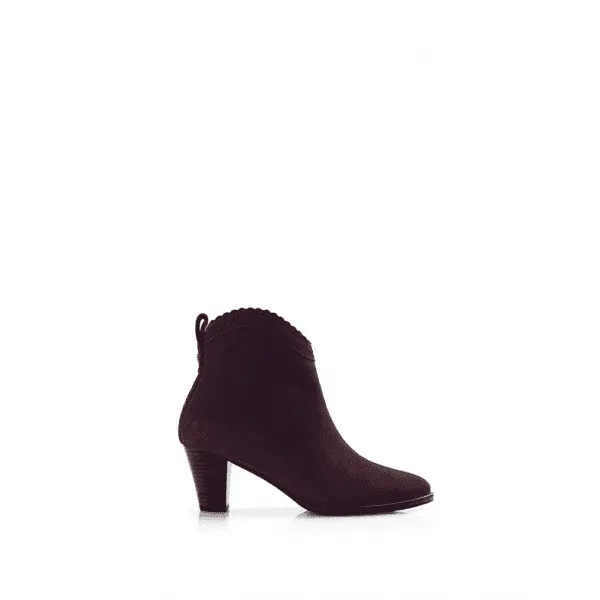 Fairfax & Favor Womens Regina Ankle Boot in Plum Suede