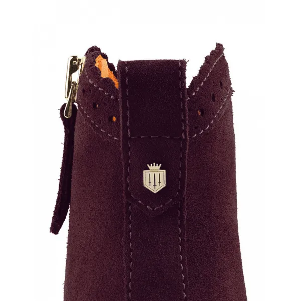 Fairfax & Favor Womens Regina Ankle Boot in Plum Suede