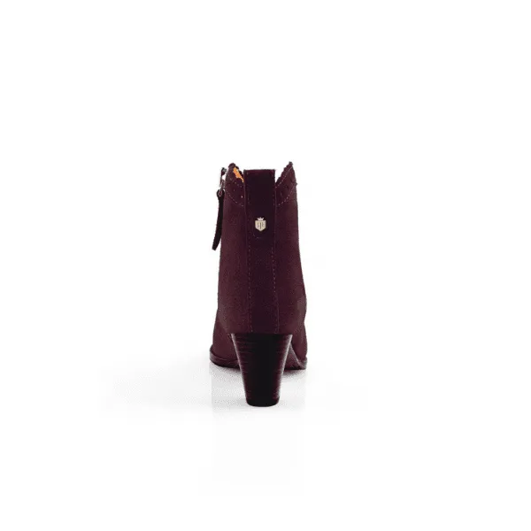 Fairfax & Favor Womens Regina Ankle Boot in Plum Suede