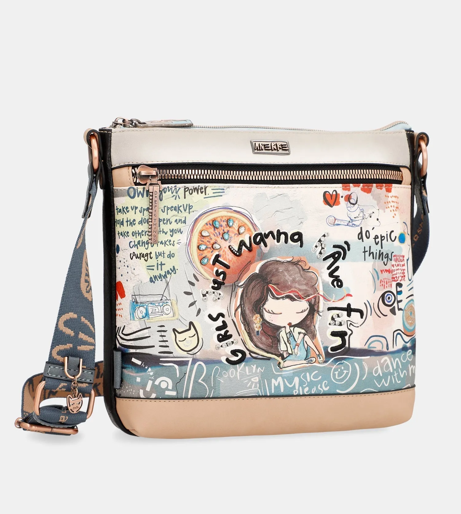 Fun & Music Shoulder bag with pockets Fun & Music