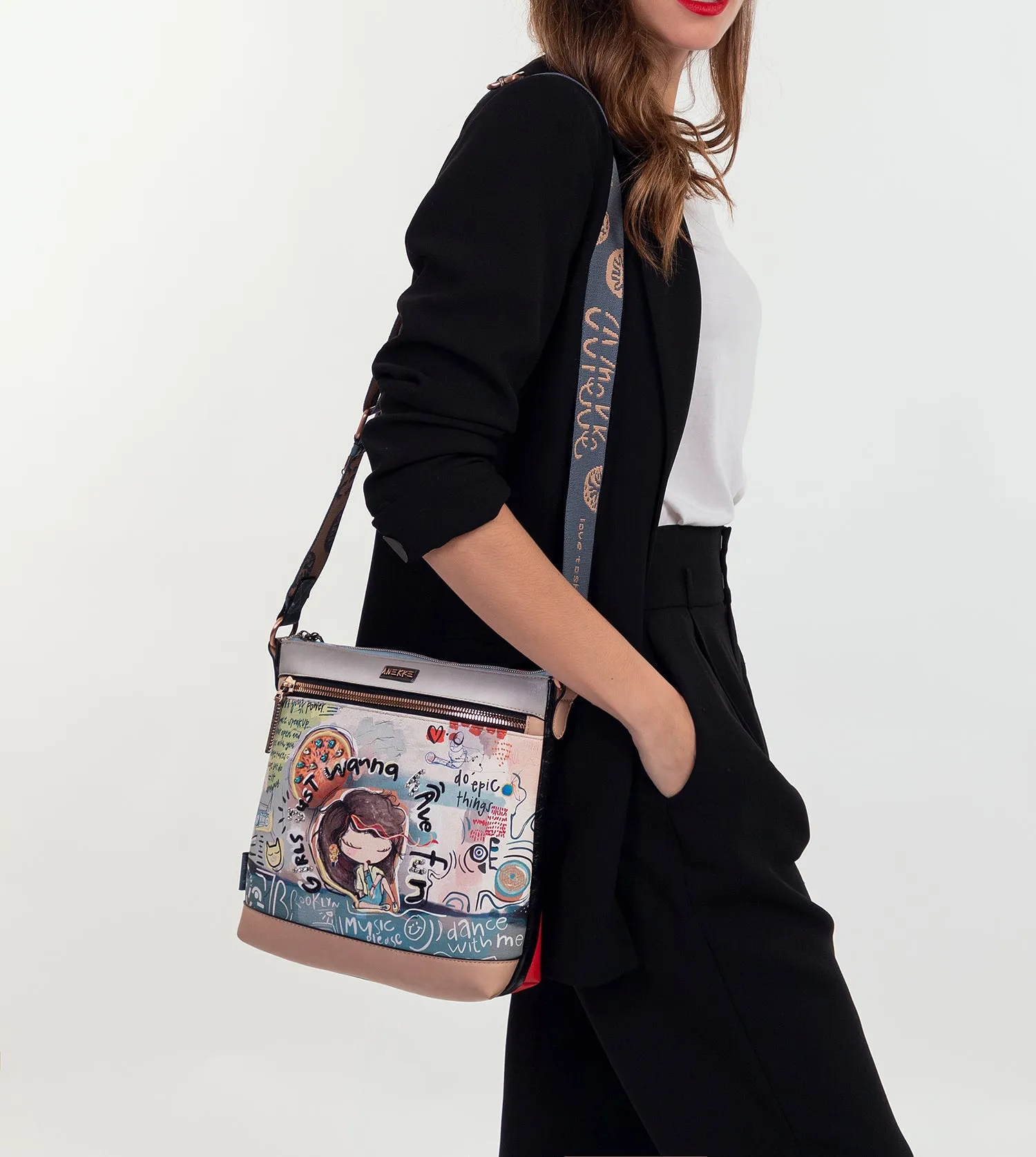 Fun & Music Shoulder bag with pockets Fun & Music