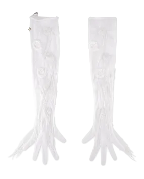 Gloves with Dangling Pearls