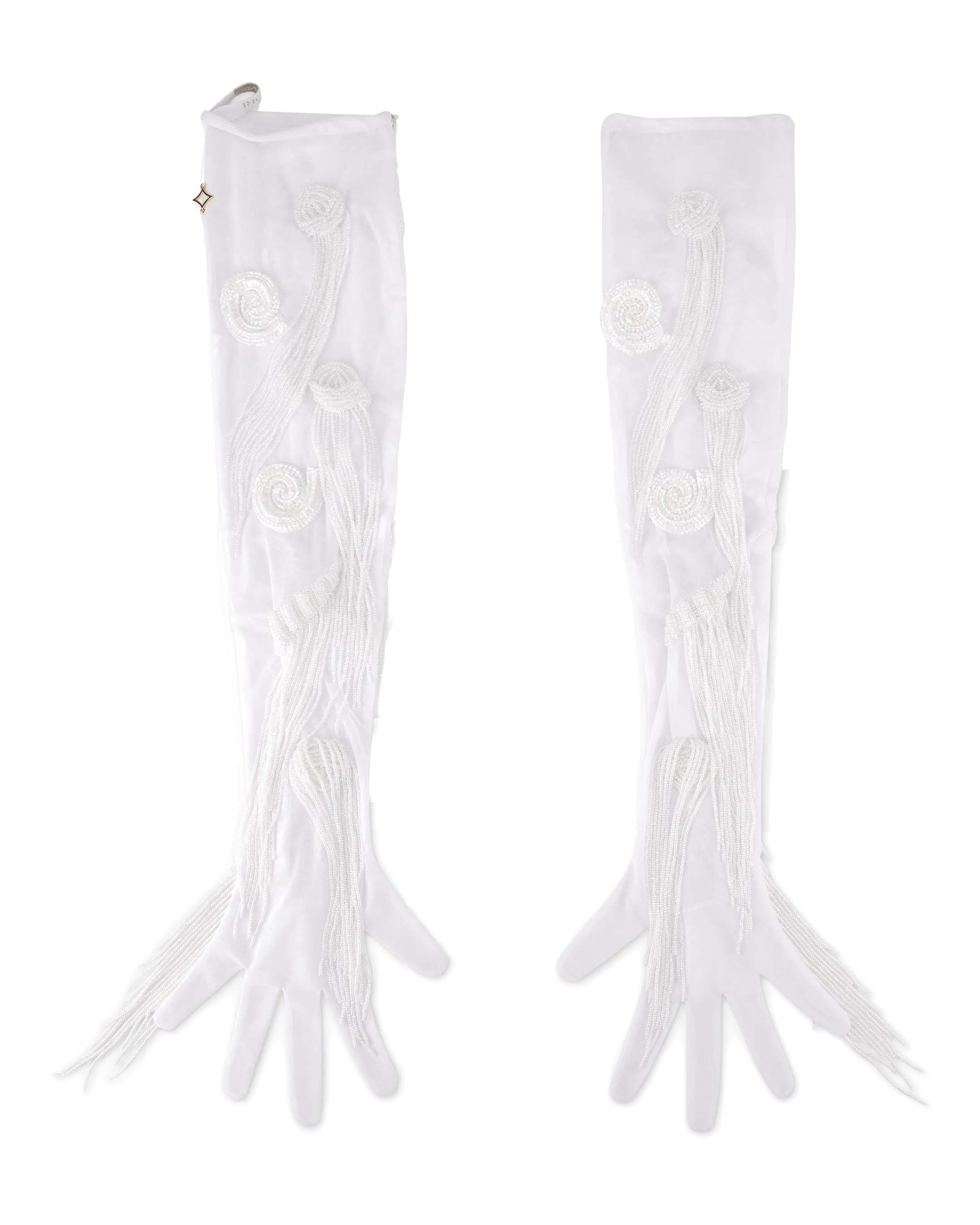 Gloves with Dangling Pearls