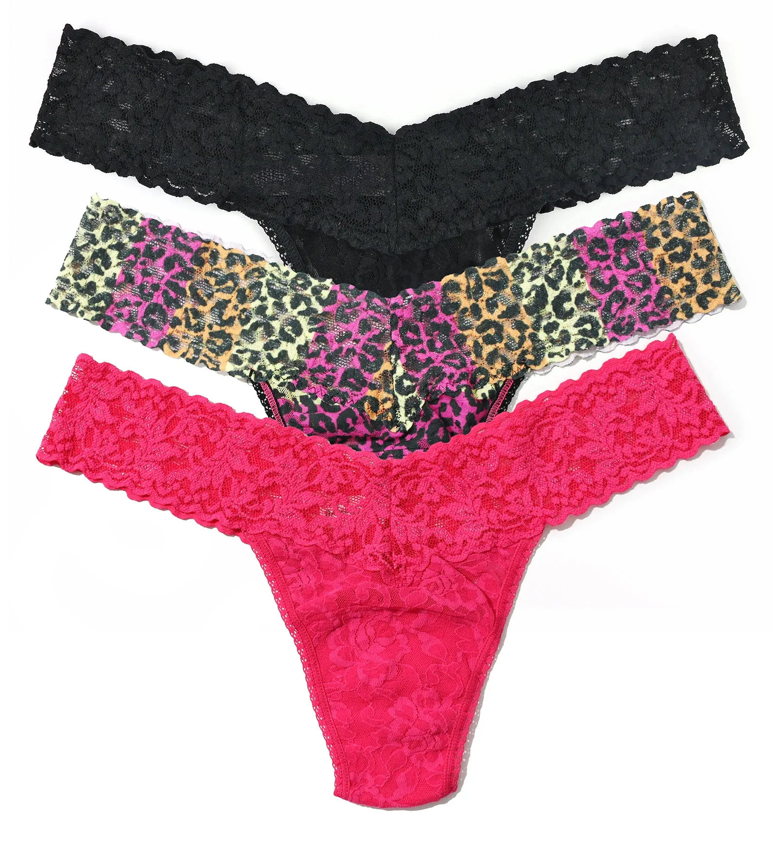 Hanky Panky 3-PACK Signature Lace Low Rise Thong (49113PK) - It's Electric