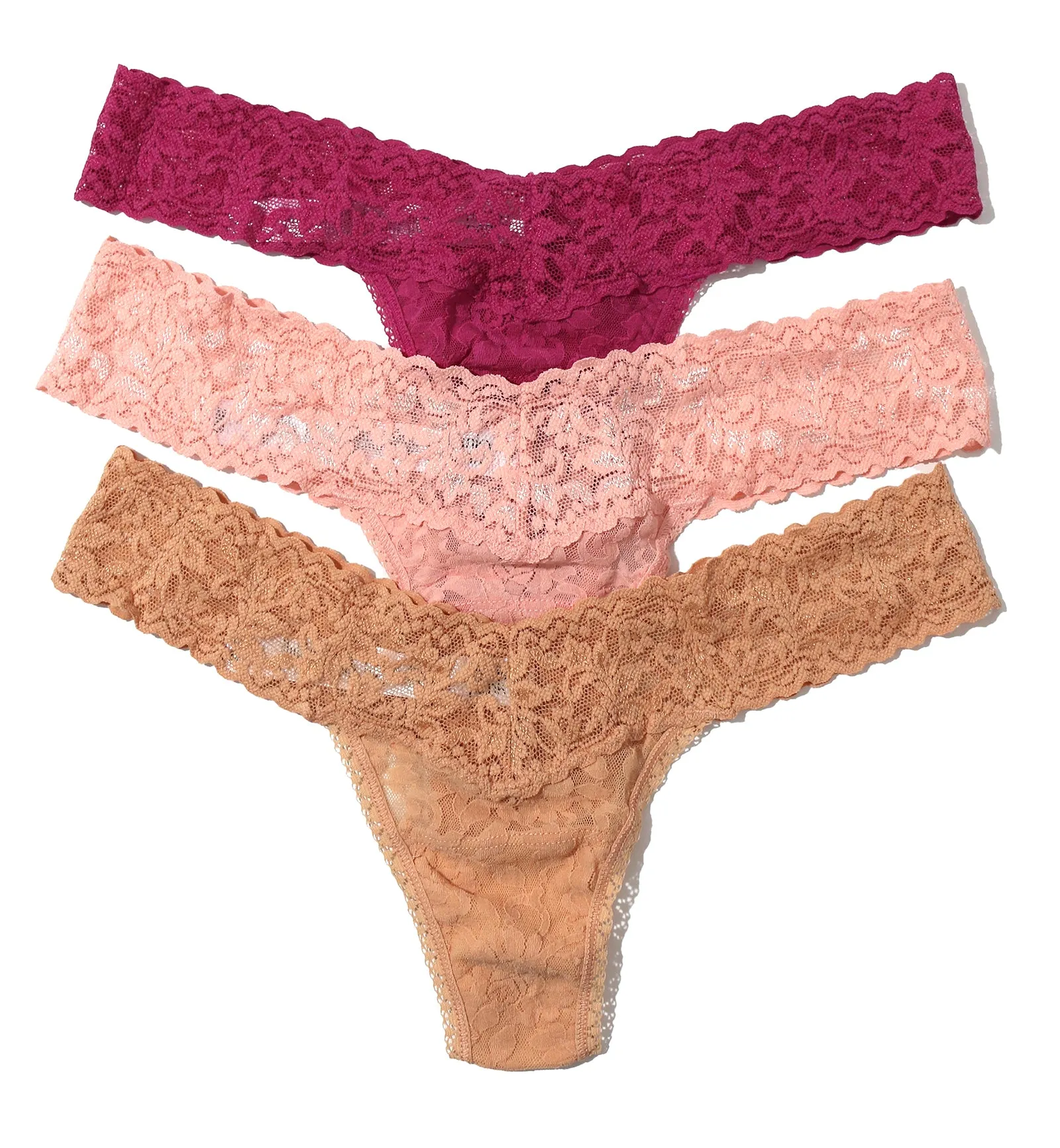 Hanky Panky 3-PACK Signature Lace Low Rise Thong (49113PK) - Sea Finds