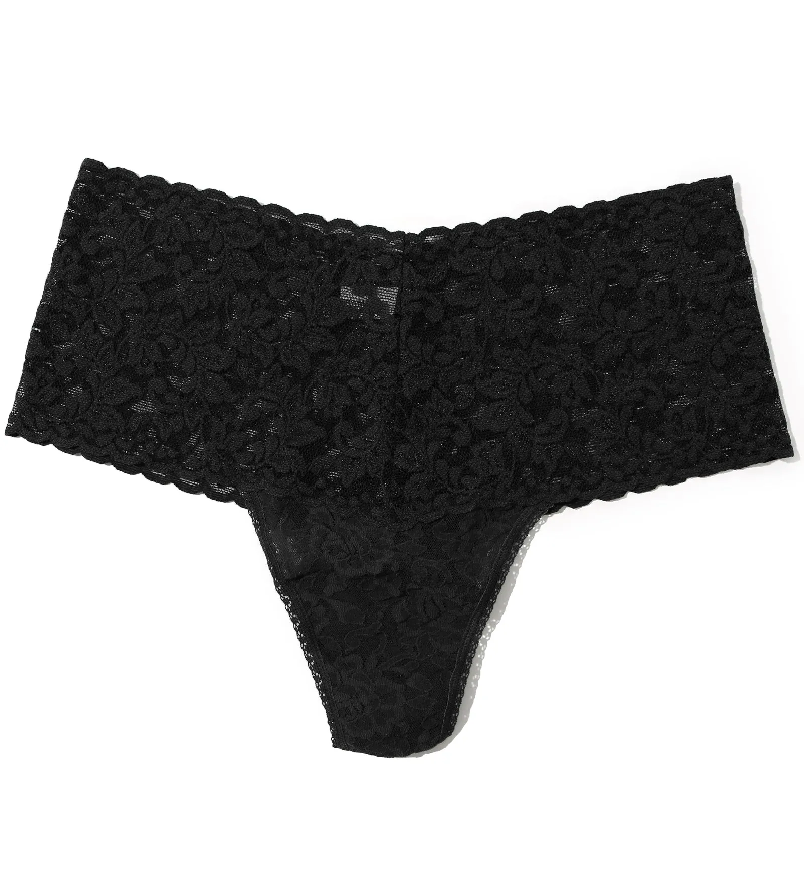 Hanky Panky Plus Size Retro Lace Thong (9K1926X) - Black