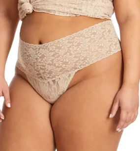 Hanky Panky Plus Size Retro Lace Thong (9K1926X) - Chai