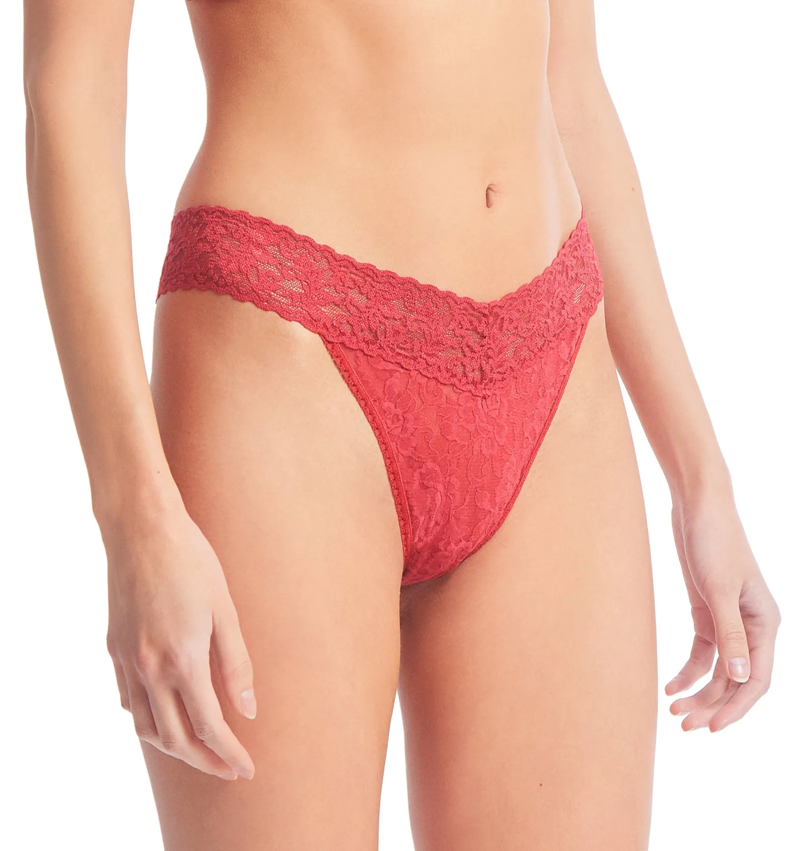 Hanky Panky Signature Lace Original Rise Thong (4811P) - Burnt Sienna