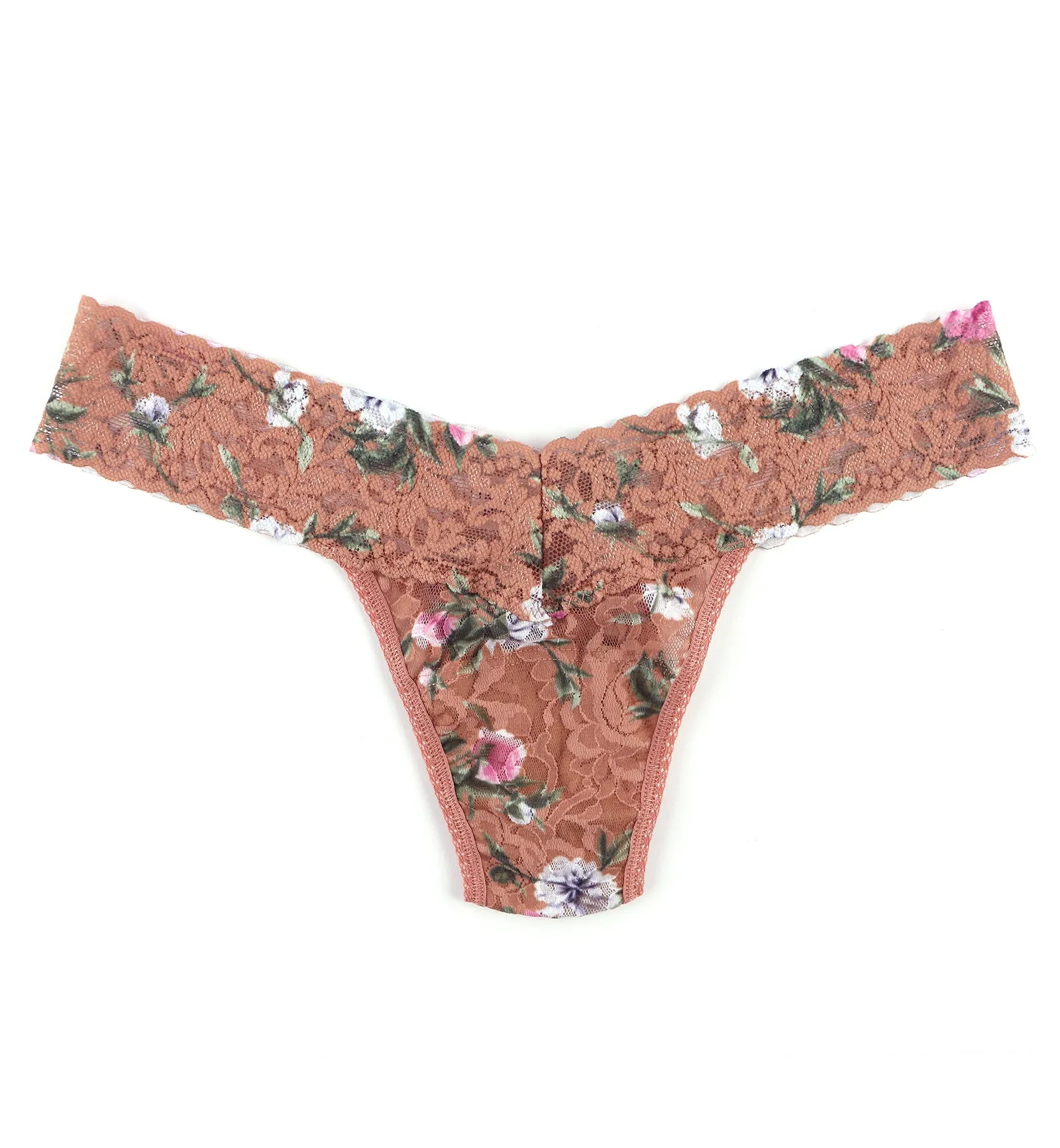 Hanky Panky Signature Lace Printed Low Rise Thong (PR4911P) - Terracotta Rose