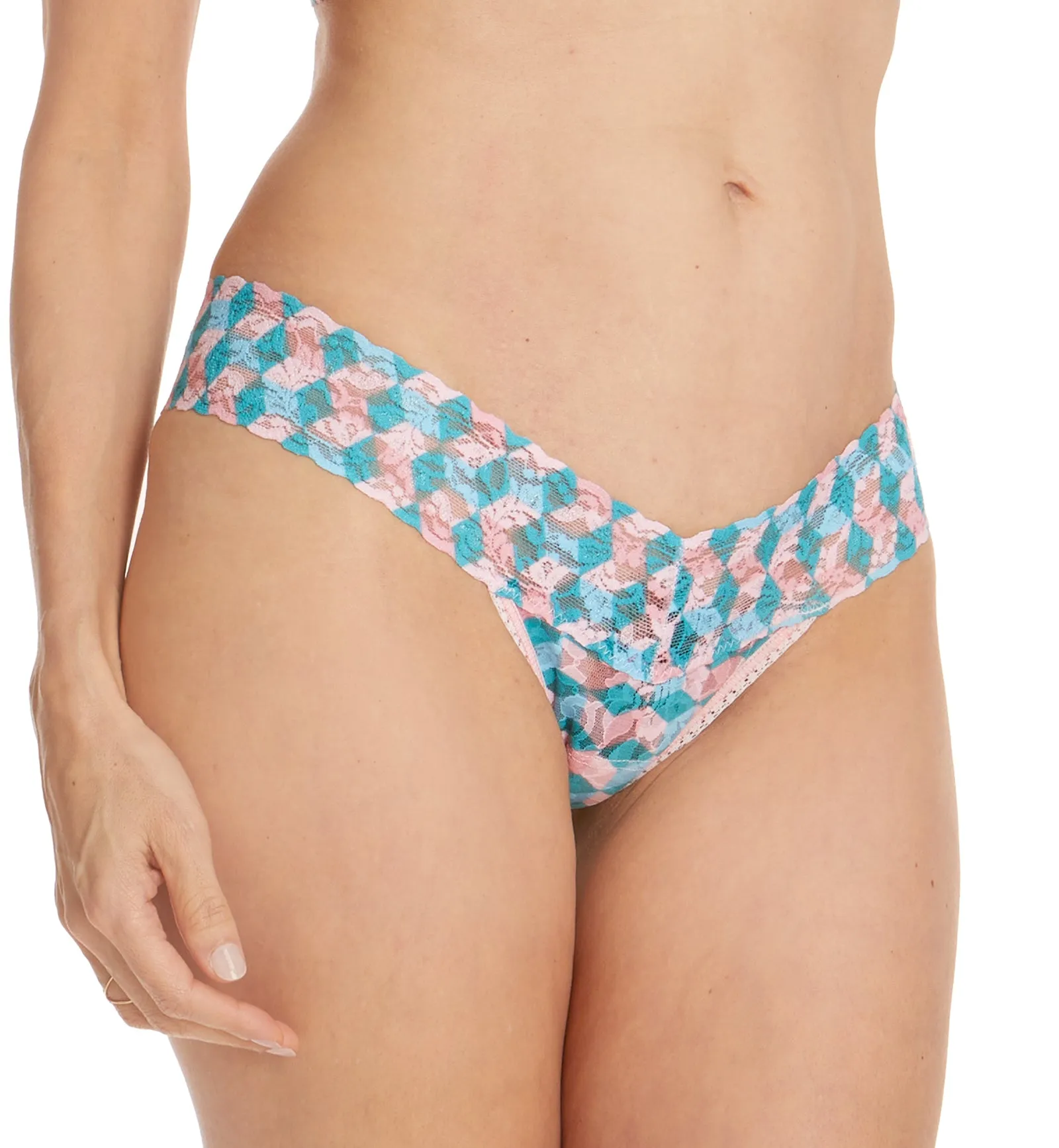 Hanky Panky Signature Lace Printed Low Rise Thong (PR4911P) - What The Hex