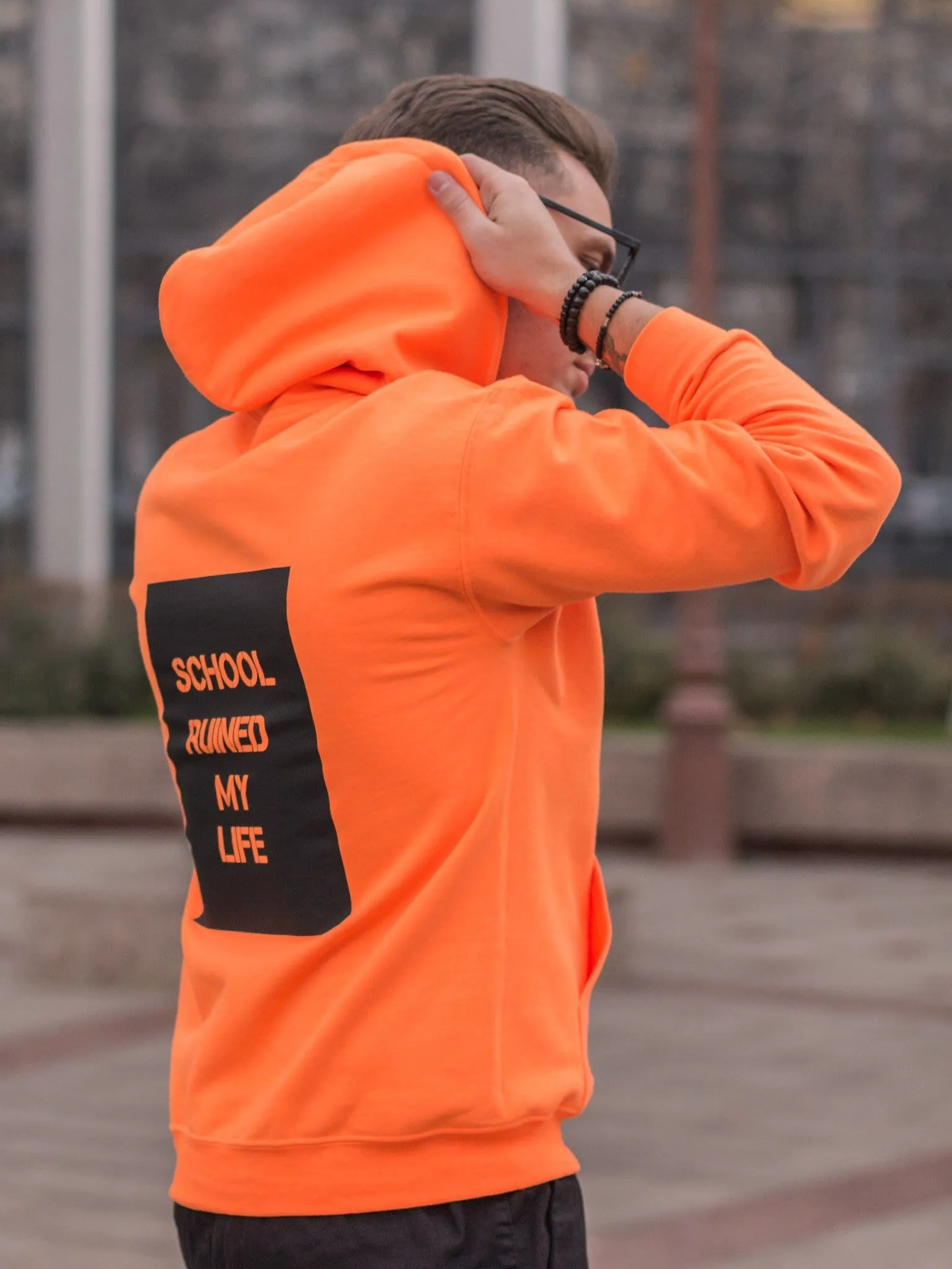 Hanorac School Orange Neon