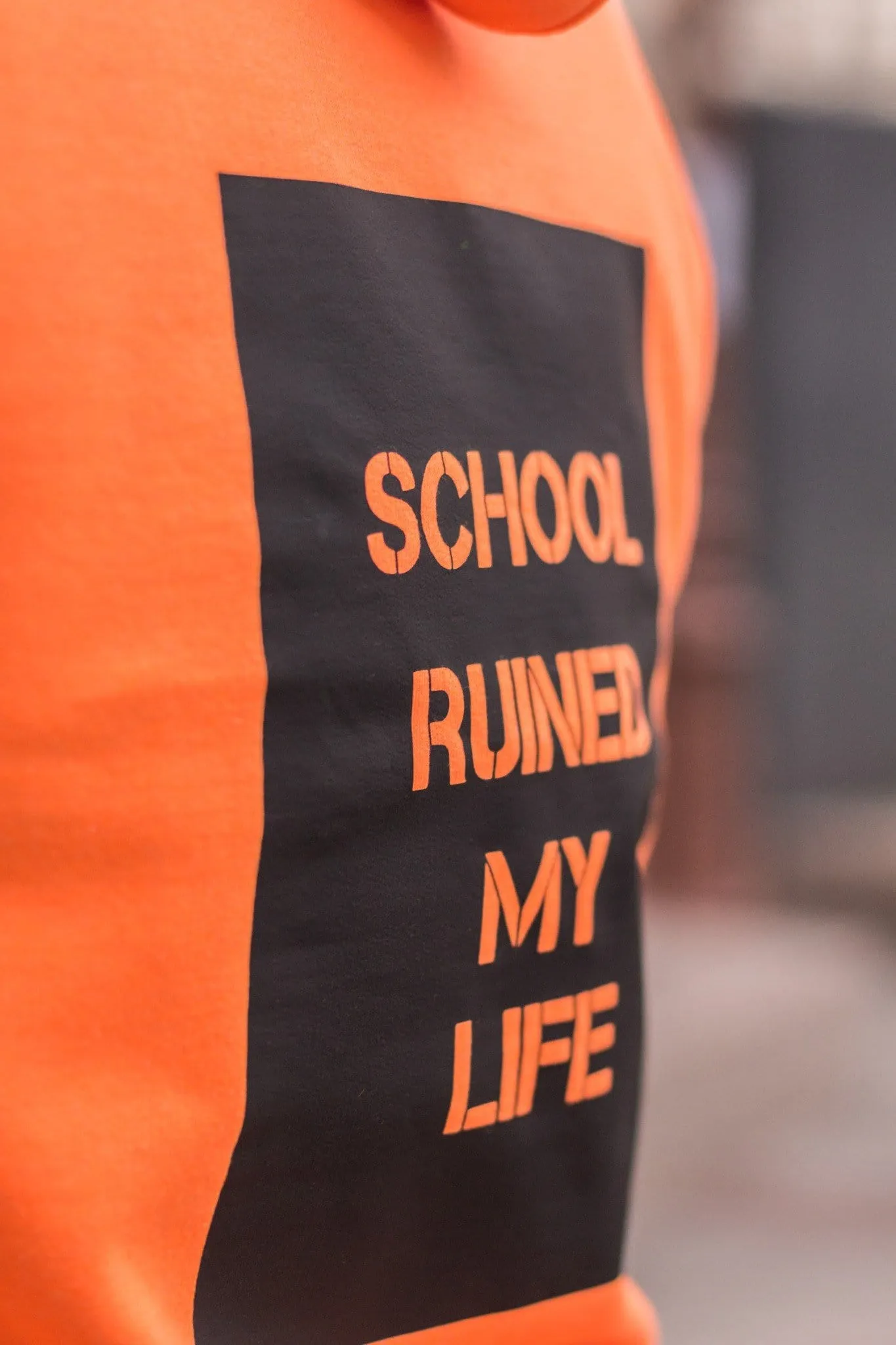 Hanorac School Orange Neon