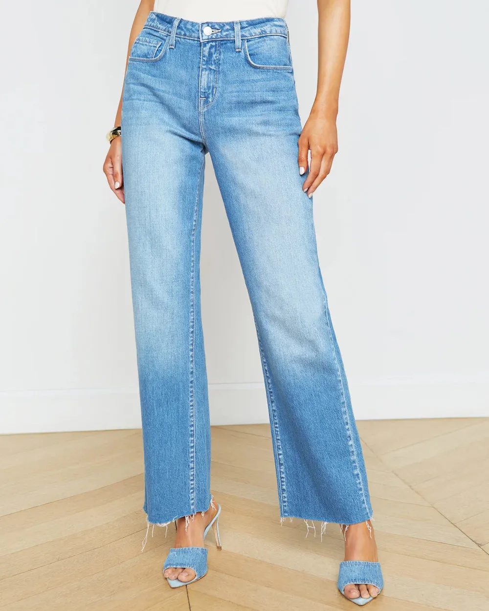 High Rise Tiana Wide Leg Jean in Seneca