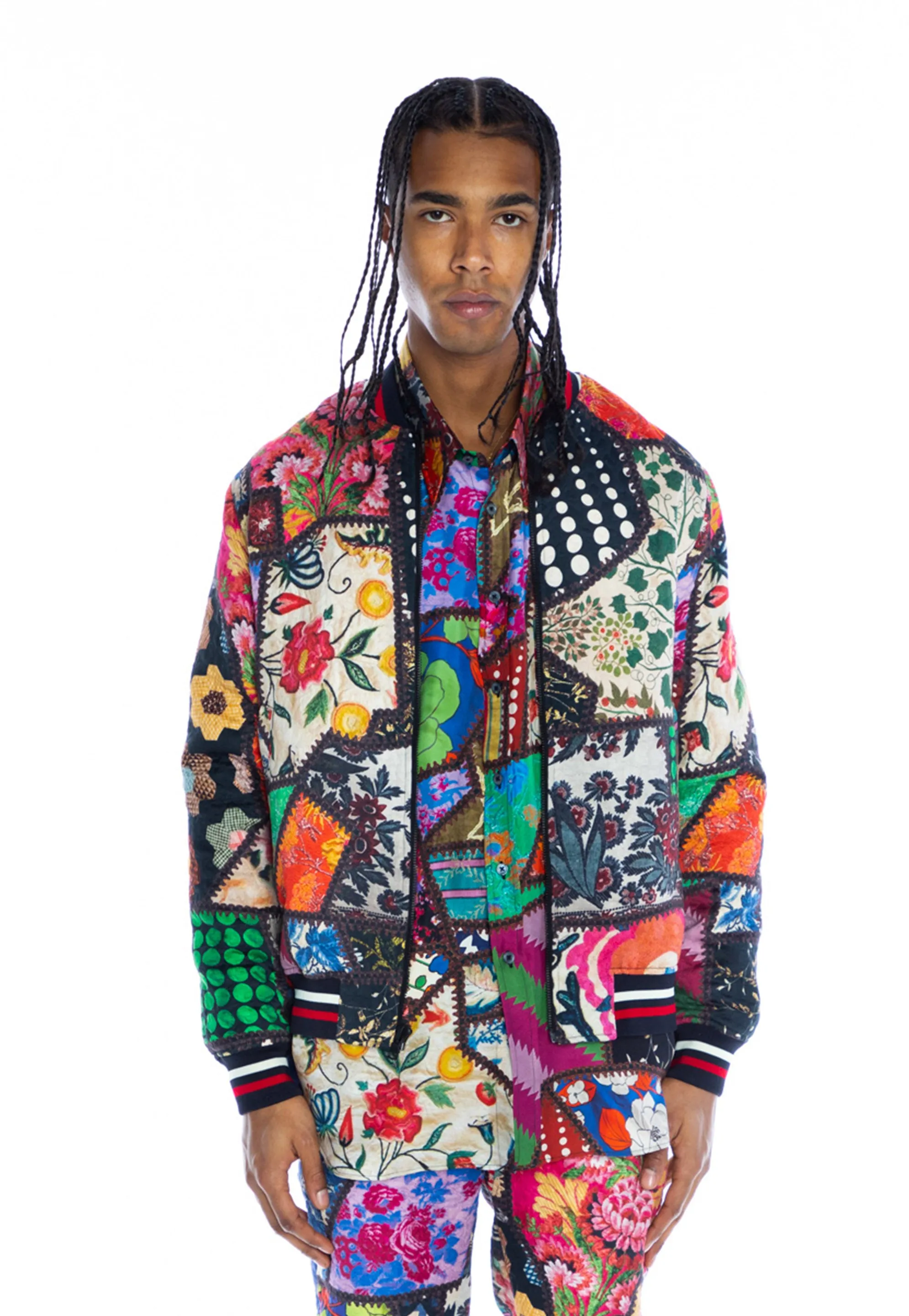 'HOTCH POTCH CRAZY QUILT' BOMBER JACKET